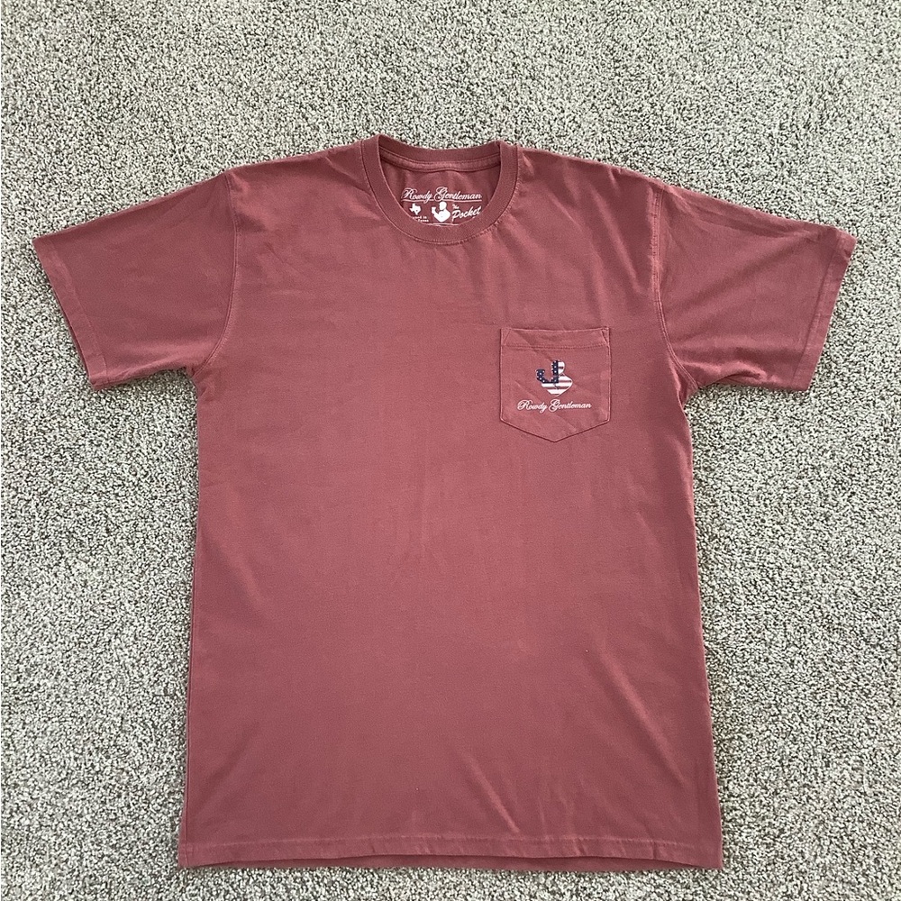 Rowdy Gentleman Men's Burgundy Short Sleeve Tee